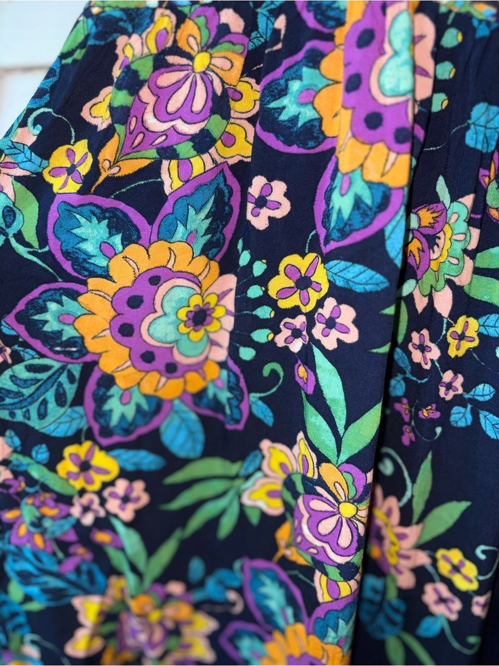 Anthropologie Vega Lounge Rio Harem Jumpsuit Small Floral Boho Balloon Leg - Picture 4 of 7